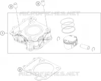 CYLINDRE pour KTM RC 200 silver ABS de 2022