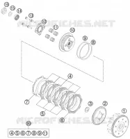 EMBRAYAGE pour KTM RC 200 silver ABS de 2022