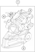 ETRIER DE FREIN AR pour KTM RC 200 silver ABS de 2022
