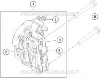 ETRIER DE FREIN AVANT pour KTM RC 200 silver ABS de 2022