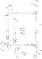 FOURCHE / T DE FOURCHE pour KTM RC 200 silver ABS de 2022
