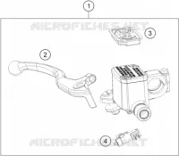 MAITRE CYLINDRE DE FREIN AVANT pour KTM RC 200 silver ABS de 2022