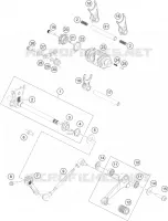 MECANISME DE SELECTION DE VITESSES pour KTM RC 200 silver ABS de 2022