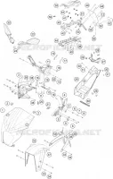PLASTIQUES pour KTM RC 200 silver ABS de 2022