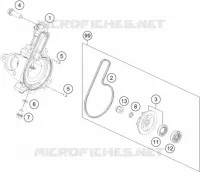 POMPE A EAU pour KTM RC 200 silver ABS de 2022