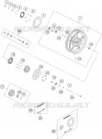 ROUE ARRIERE pour KTM RC 200 silver ABS de 2022