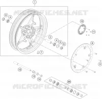 ROUE AVANT pour KTM RC 200 silver ABS de 2022