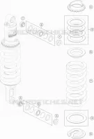 AMORTISSEUR (PIECES) pour KTM 790 DUKE BLACK L 35KW A2 de 2018