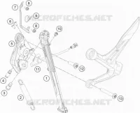 BEQUILLE LATERALE / CENTRALE pour KTM 790 DUKE BLACK L 35KW A2 de 2018