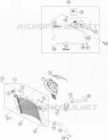 CIRCUIT DE REFROIDISSEMENT pour KTM 790 DUKE BLACK L 35KW A2 de 2018
