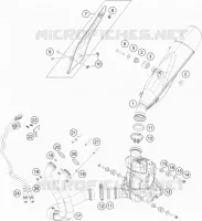 ECHAPPEMENT pour KTM 790 DUKE BLACK L 35KW A2 de 2018