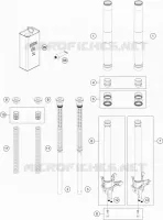 FOURCHE (PIECES) pour KTM 790 DUKE BLACK L 35KW A2 de 2018