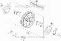 ROUE AVANT pour KTM 790 DUKE BLACK L 35KW A2 de 2018