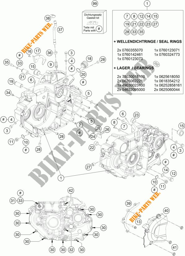 CARTER MOTEUR pour KTM 690 DUKE R ABS de 2016