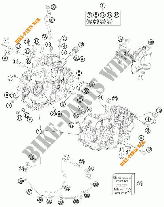 CARTER MOTEUR pour KTM 690 DUKE R ABS de 2015