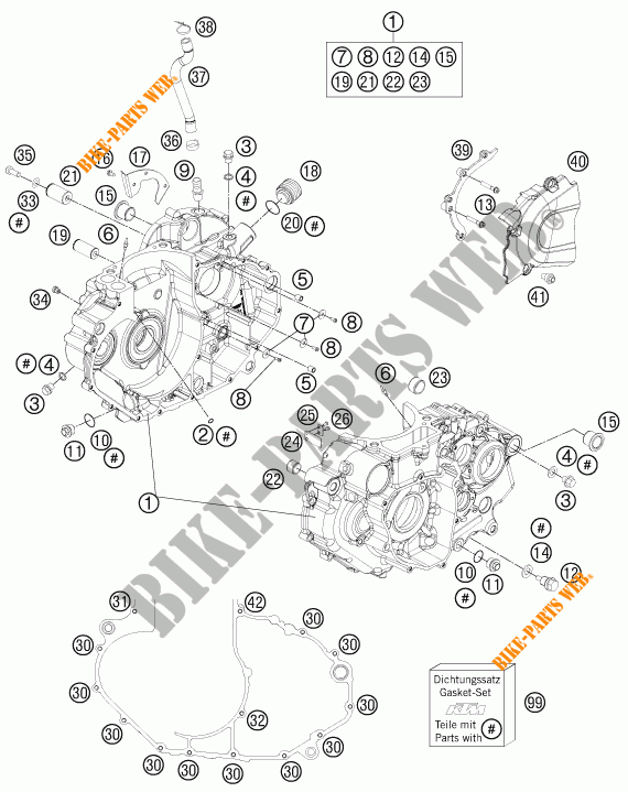CARTER MOTEUR pour KTM 690 DUKE R ABS de 2015