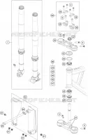 FOURCHE / T DE FOURCHE pour KTM SX-E 3 de 2024