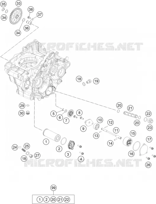 POMPE A HUILE KTM Moto 250 2024 SX-F  250 SX-F