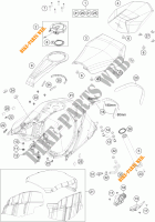 RESERVOIR / SELLE pour KTM 1290 SUPER DUKE R black de 2023
