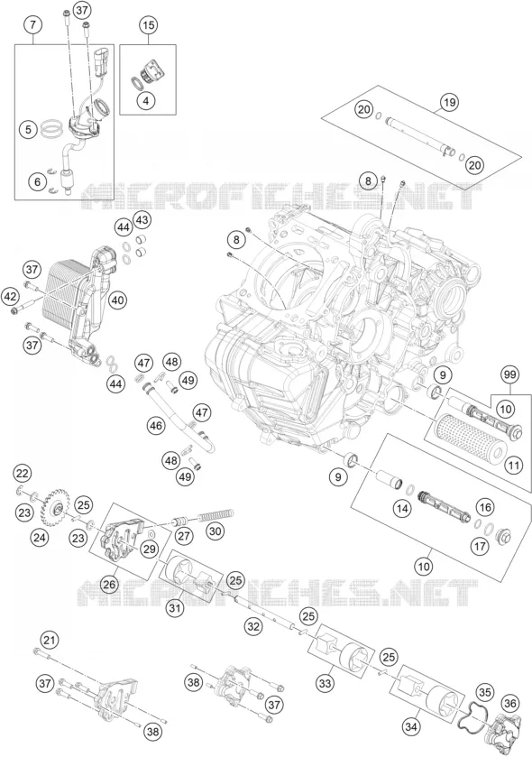 POMPE A HUILE KTM Moto 1290 2023 Super Duke  1290 SUPER DUKE R EVO orange