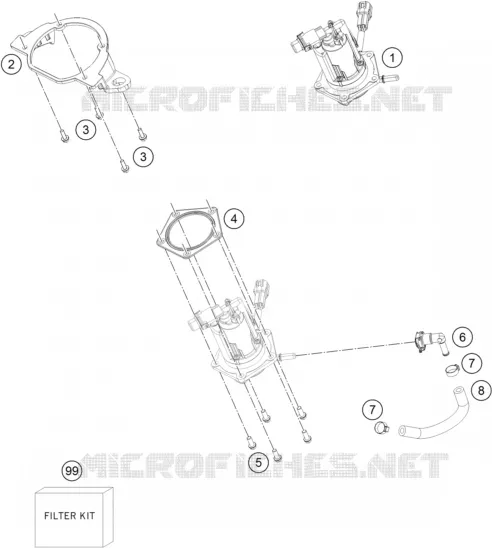 POMPE A ESSENCE KTM MOTO 690 2017 DUKE  690 DUKE WHITE