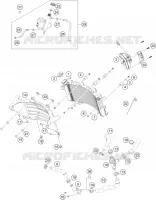 CIRCUIT DE REFROIDISSEMENT pour KTM RC 125 GP orange de 2023