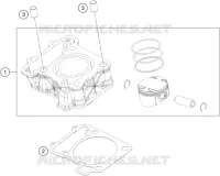 CYLINDRE pour KTM RC 125 GP orange de 2023