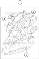 ETRIER DE FREIN AR pour KTM RC 125 GP orange de 2023