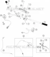 GUIDON / COMMANDES pour KTM RC 125 GP orange de 2023