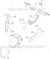 PHARE / FEU ARRIERE pour KTM RC 125 GP orange de 2023