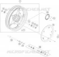 ROUE AVANT pour KTM RC 125 GP orange de 2023