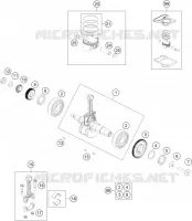 VILEBREQUIN / PISTON pour KTM RC 125 GP orange de 2023