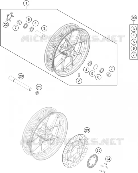 ROUE AVANT KTM MOTO 690 2017 DUKE  690 DUKE WHITE