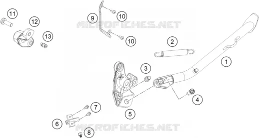 BEQUILLE LATERALE / CENTRALE KTM Moto 790 2023 Adventure  790 ADVENTURE black