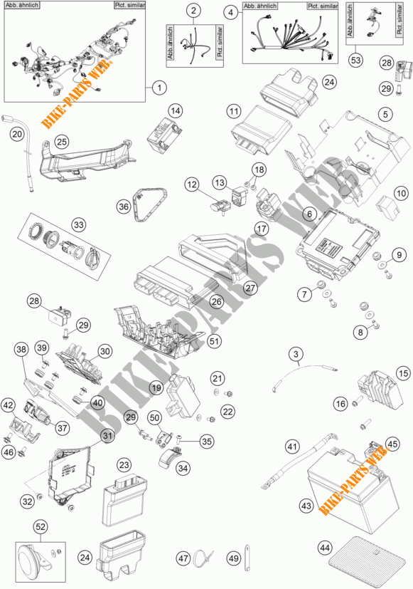 FAISCEAU ELECTRIQUE pour KTM 1290 SUPER DUKE GT GREY ABS de 2016