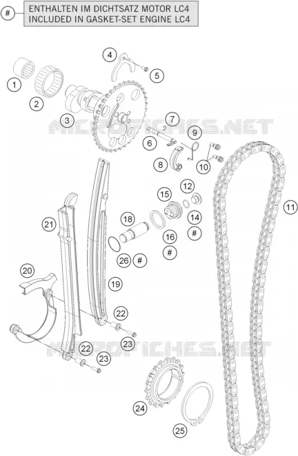 DISTRIBUTION KTM MOTO 690 2014 DUKE  690 DUKE BLACK ABS
