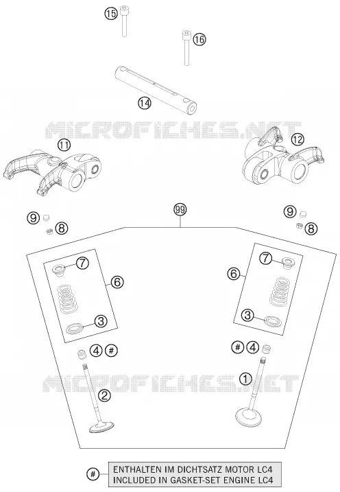 SOUPAPES KTM MOTO 690 2013 DUKE  690 DUKE BLACK ABS