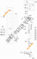 FOURCHE / T DE FOURCHE pour KTM 690 DUKE WHITE ABS de 2013
