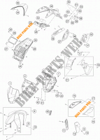 PLASTIQUES pour KTM 690 DUKE WHITE ABS de 2013