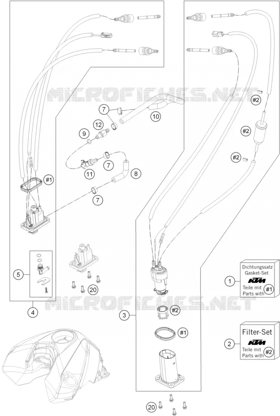POMPE A ESSENCE KTM MOTO 690 2013 DUKE  690 DUKE WHITE ABS