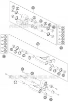 BIELLETTE D'AMORTISSEUR PRO LEVER pour KTM 690 DUKE BLACK de 2012