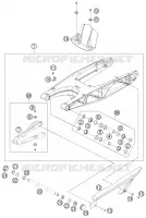 BRAS OSCILLANT  pour KTM 690 DUKE BLACK de 2012