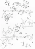 PLASTIQUES pour KTM 690 DUKE BLACK de 2012