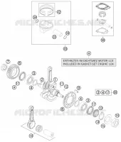 VILEBREQUIN / PISTON pour KTM 690 DUKE BLACK de 2012