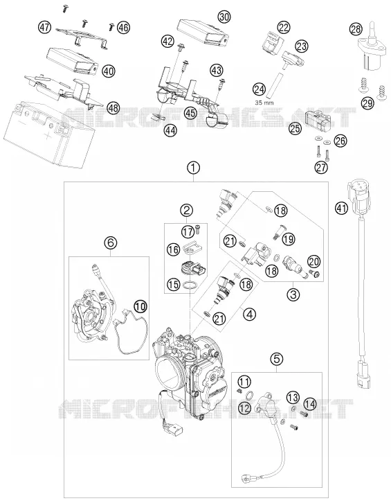 BOITIER PAPILLON INJECTION KTM MOTO 690 2010 DUKE  690 DUKE WHITE