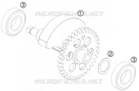 ARBRE D'EQUILIBRAGE pour KTM 690 DUKE ORANGE de 2010