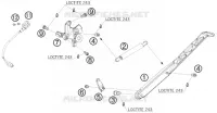 BEQUILLE LATERALE / CENTRALE pour KTM 690 DUKE ORANGE de 2010