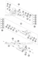 BIELLETTE D'AMORTISSEUR PRO LEVER pour KTM 690 DUKE ORANGE de 2010