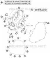CARTER EMBRAYAGE pour KTM 690 DUKE ORANGE de 2010