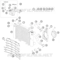 CIRCUIT DE REFROIDISSEMENT pour KTM 690 DUKE ORANGE de 2010